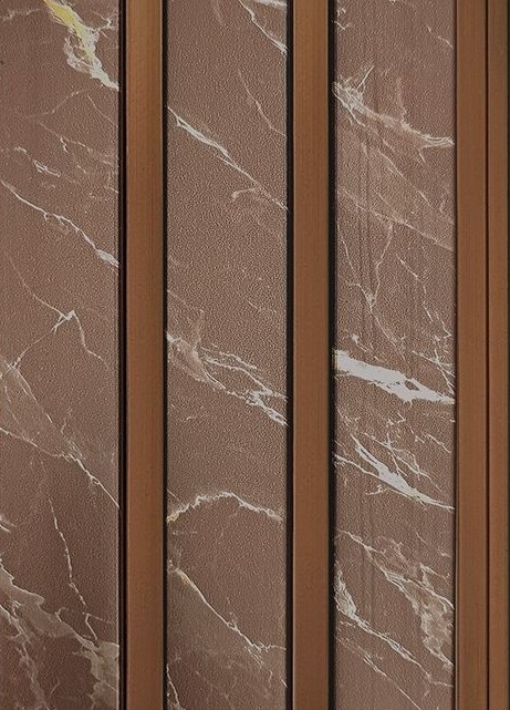 Deep espresso fluted panel for bold accent walls